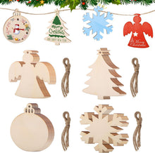 Holzanhänger Weihnachten Bemalen DIY Deko Kinder 40