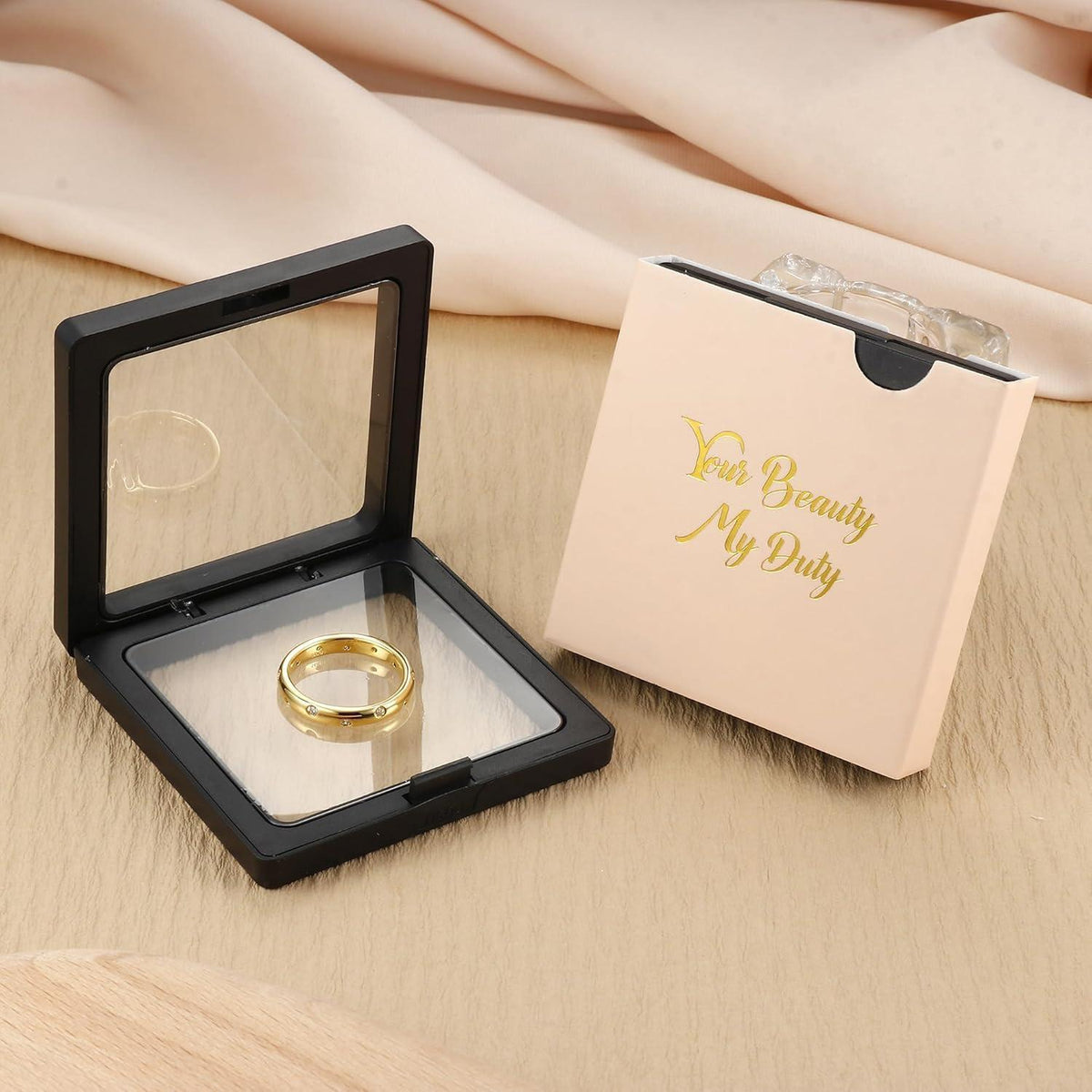 14 Karat Gold gefüllter Ring mit Zirkonia Damen | Ringgröße 57
