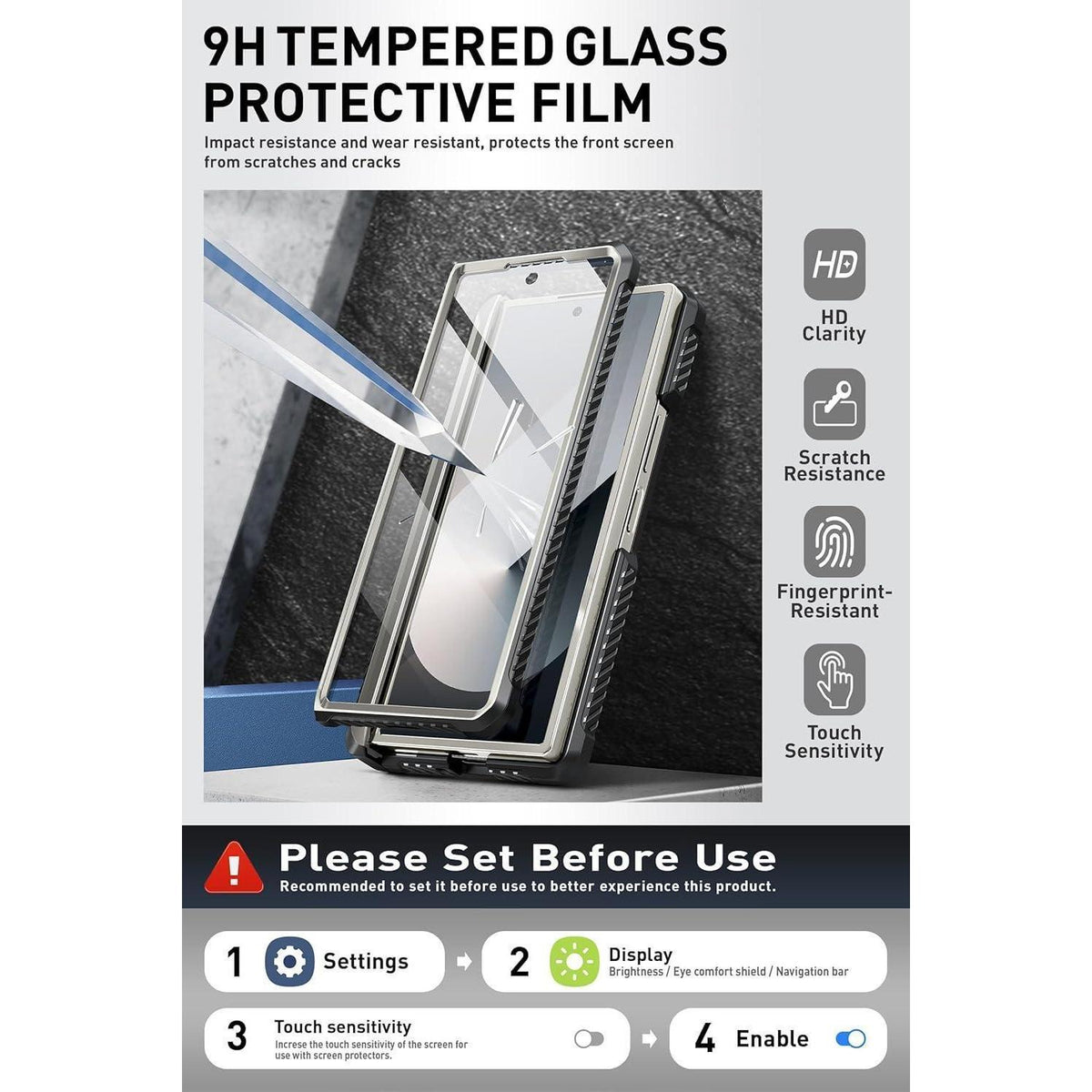 Galaxy Z Fold 6 Hülle mit S Pen Halter und Displayschutz