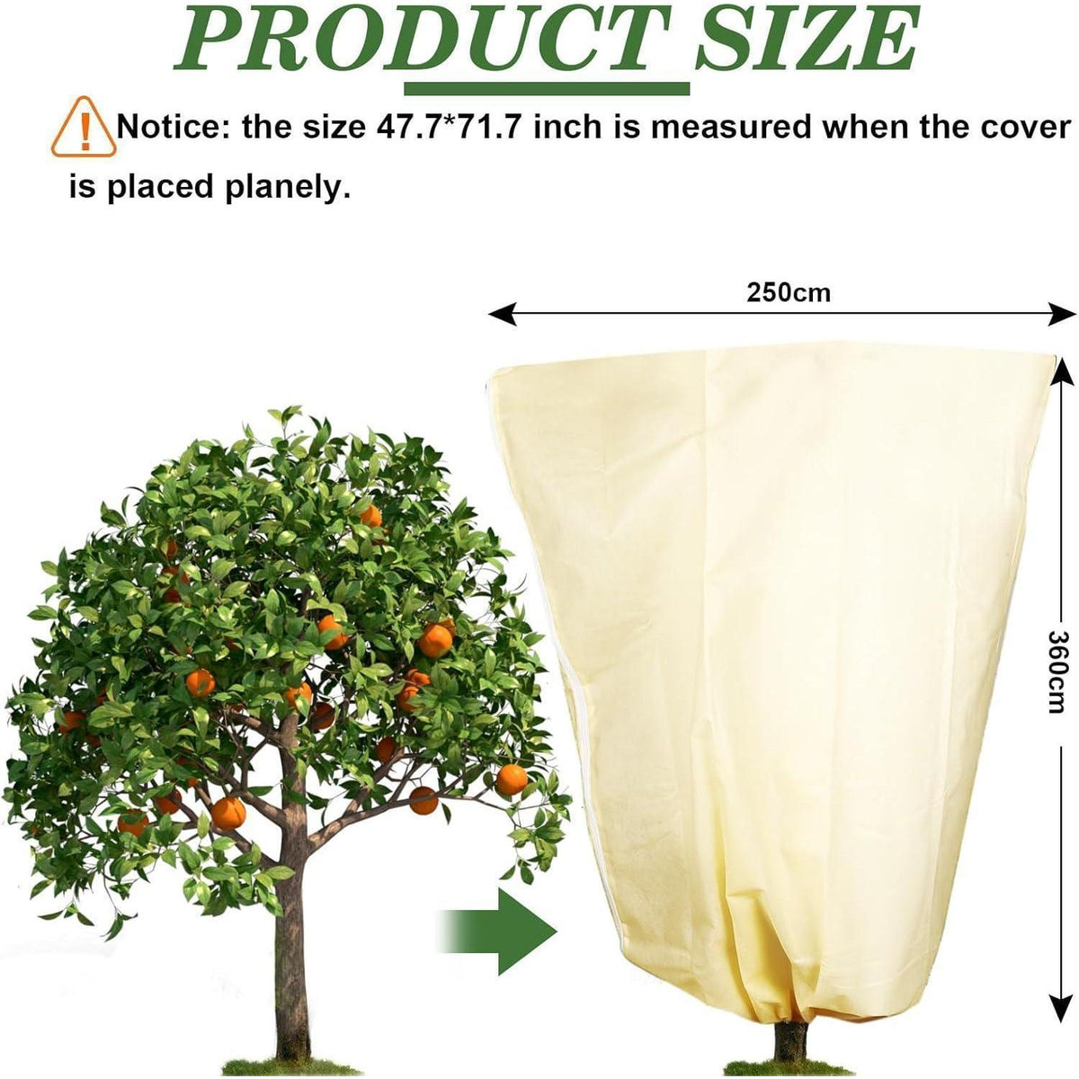 Winterschutz für Pflanzen – Extra Groß 250x360cm