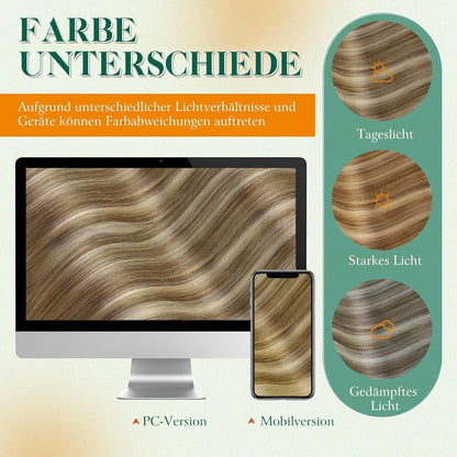 Echthaar Tape Extensions Blond Ombre 55cm 50g #6/60