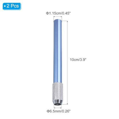 Bleistiftverlängerung Metall 2er Set Blau – Für Bleistifte & Stifte