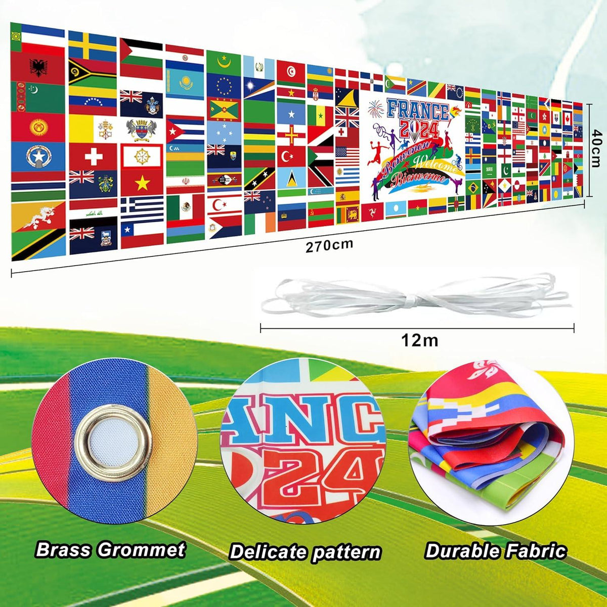 AFYHH 2024 Frankreich Paris Banner Dekoration Welt Land