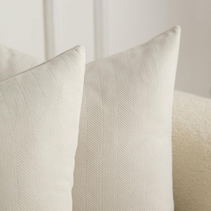 2x Kissenbezug 40x60 cm Creme Chenille - Weich & Gemütlich