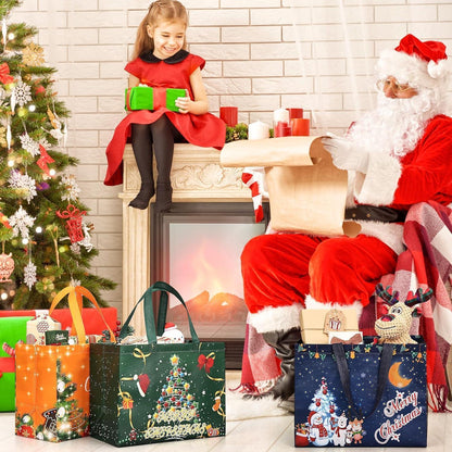 6x Weihnachtstaschen Groß mit Motiv
