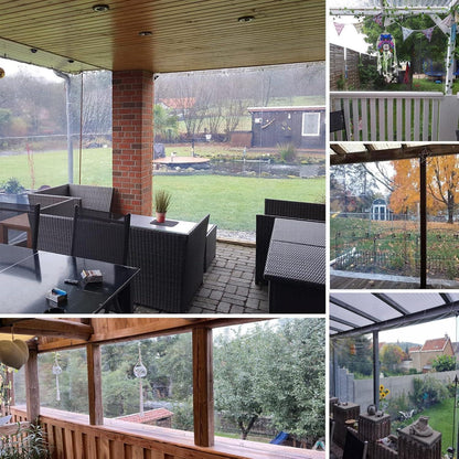 Transparente PVC Plane 3x5m mit Ösen, 420g/m² Wasserdicht