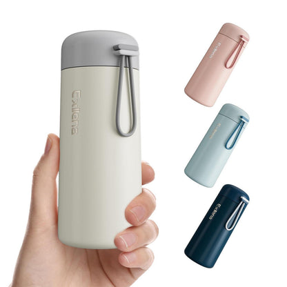 Mini-Thermosflasche 250ml mit Silikongriff, auslaufsicher, Edelstahl