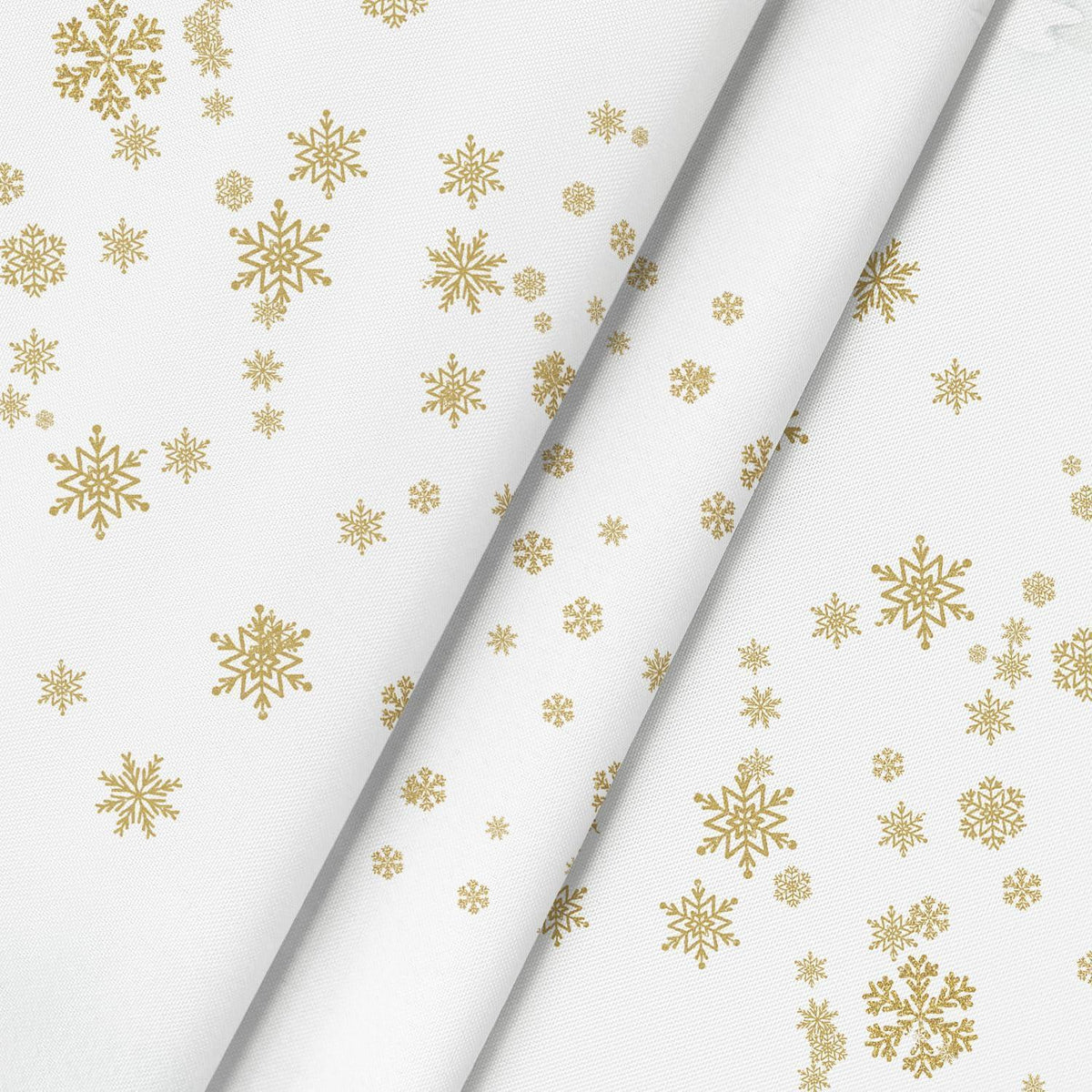 Runde Tischdecke Weihnachten 120cm - Gold, Weiß & Grün