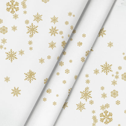 Runde Tischdecke Weihnachten 120cm - Gold, Weiß & Grün
