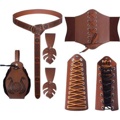 Mittelalter Damen Kostüm Zubehör Set Renaissance Viking