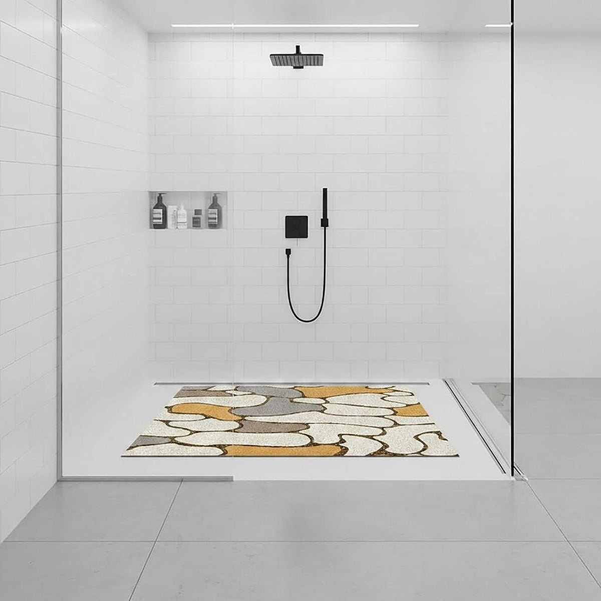 Rutschfeste Duschmatte 120x150 cm – Modern, Weich & Antirutsch
