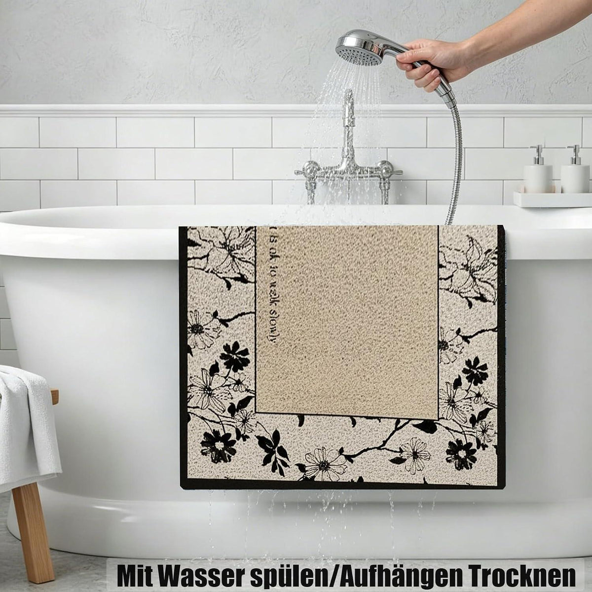 Rutschfeste Duschmatte 60x100 cm – Weich, Komfortabel & Zuschneidbar