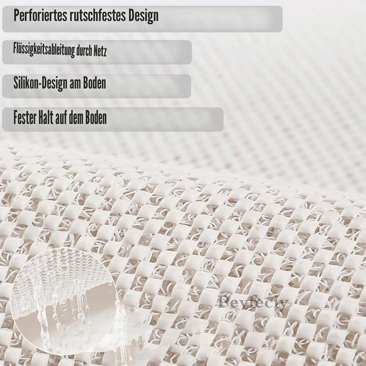Rutschfeste Duschmatte 80x120 cm – Weich, Komfortabel & Zuschneidbar