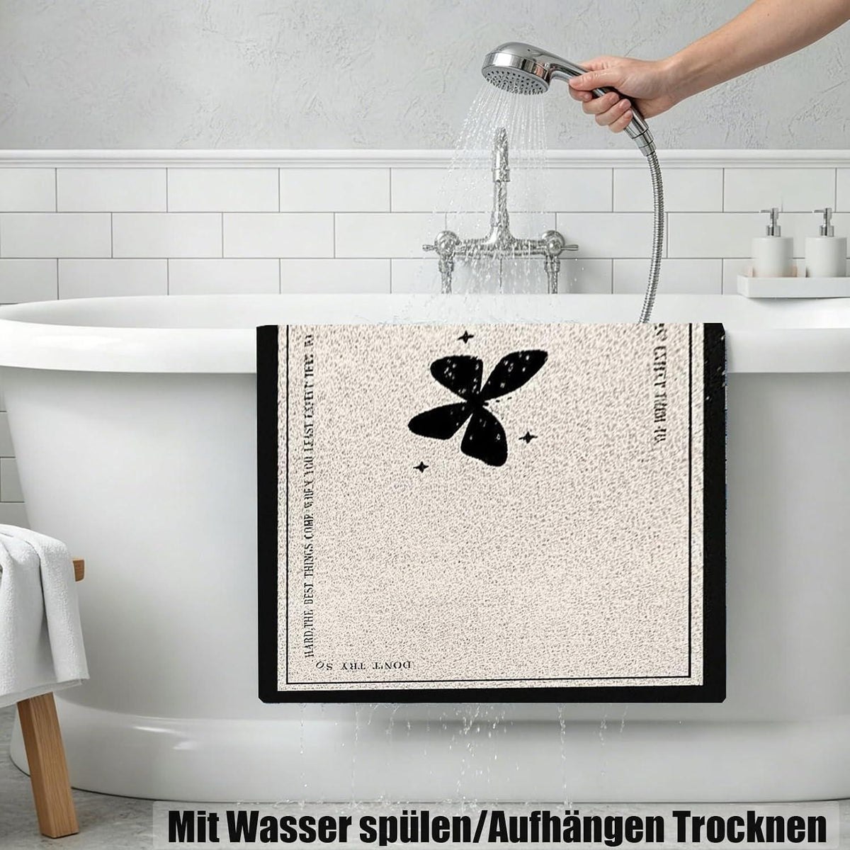 Rutschfeste Duschmatte 80x120 cm – Weich, Komfortabel & Zuschneidbar