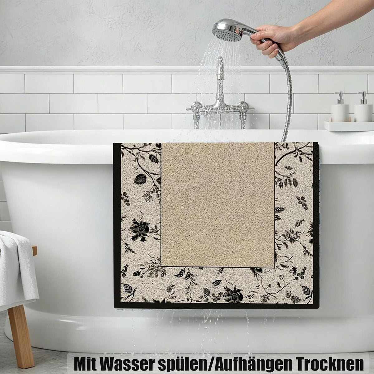 Rutschmatte Badewanne 100x120 cm – Rutschfest & Komfortabel