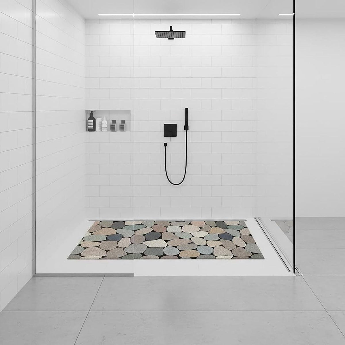 Rutschfeste Duschmatte 100x120 cm – Weich, Komfortabel & Zuschneidbar