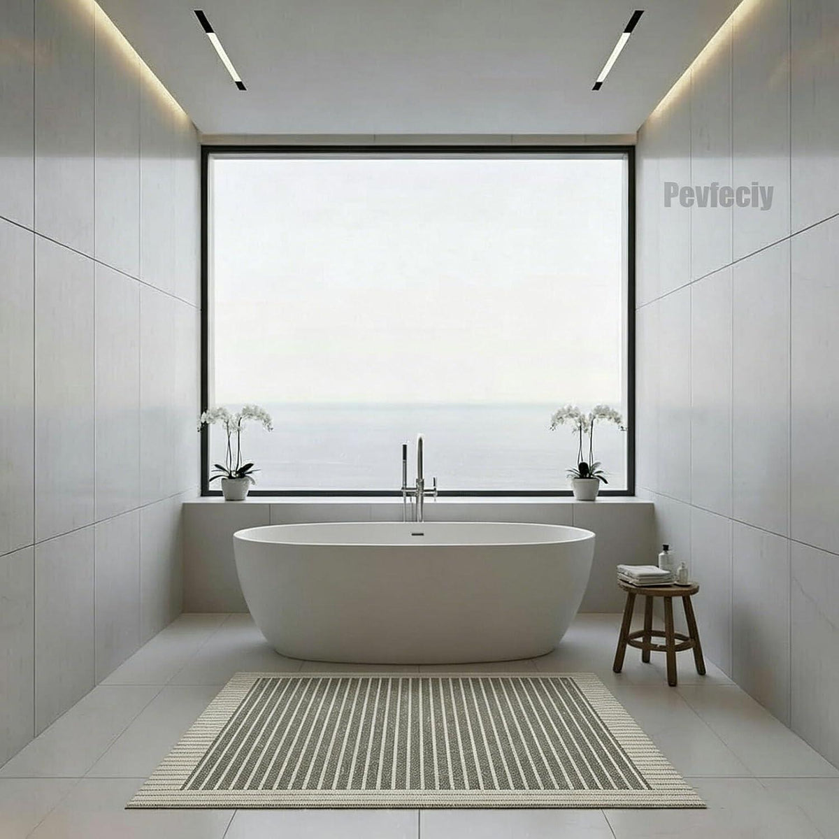 Rutschfeste Duschmatte 100x120 cm – Modern & Komfortabel