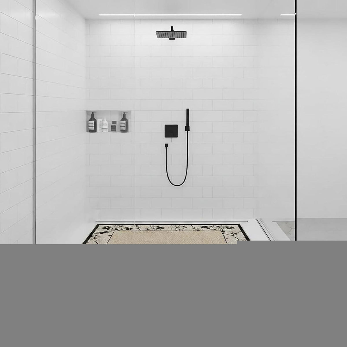 Rutschfeste Duschmatte 90x120 cm – Weich, Komfortabel & Zuschneidbar