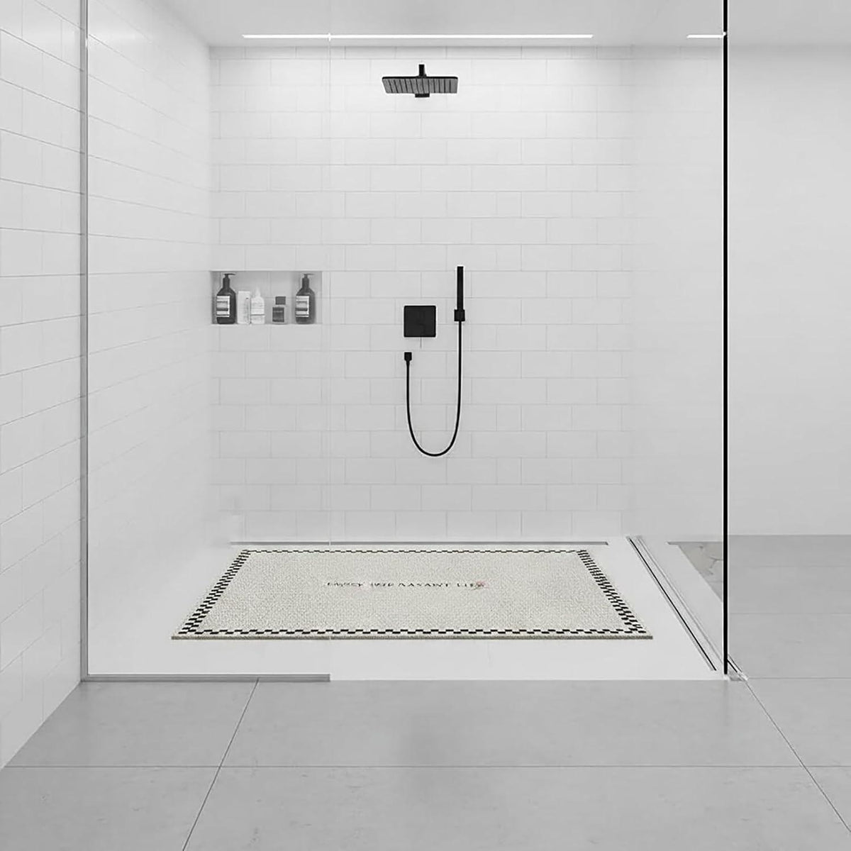 Rutschfeste Duschmatte 90x120 cm – Weich, Komfortabel & Zuschneidbar