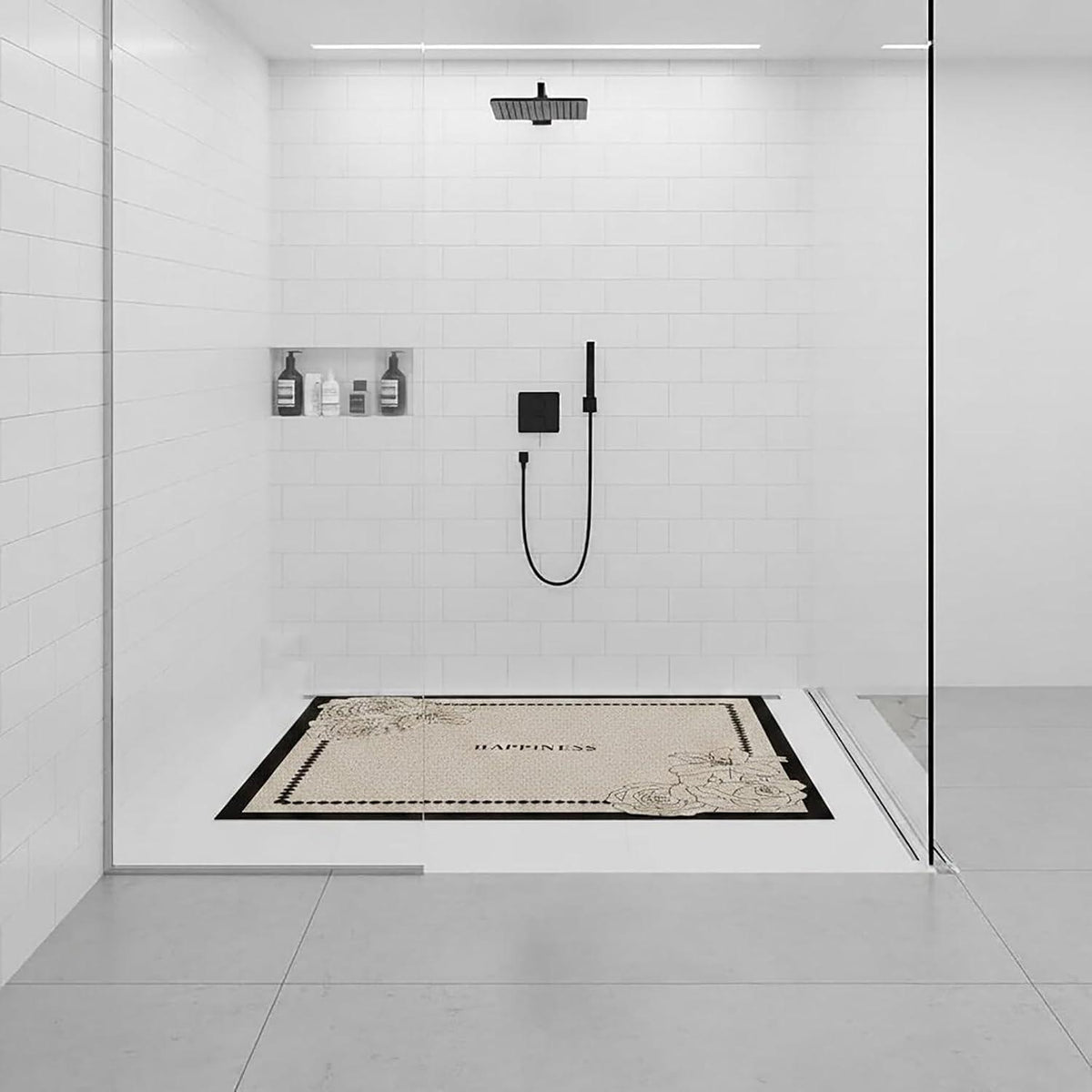 Rutschfeste Duschmatte 120x150 cm – Weich, Komfortabel & Zuschneidbar