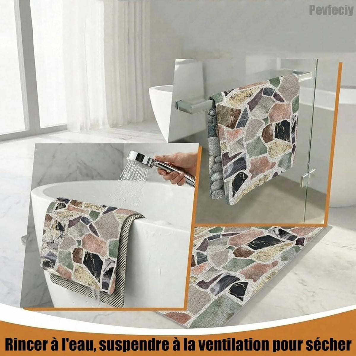 Rutschfeste Duschmatte 100x100 cm – Weich, Komfortabel & Schnell Trocknend
