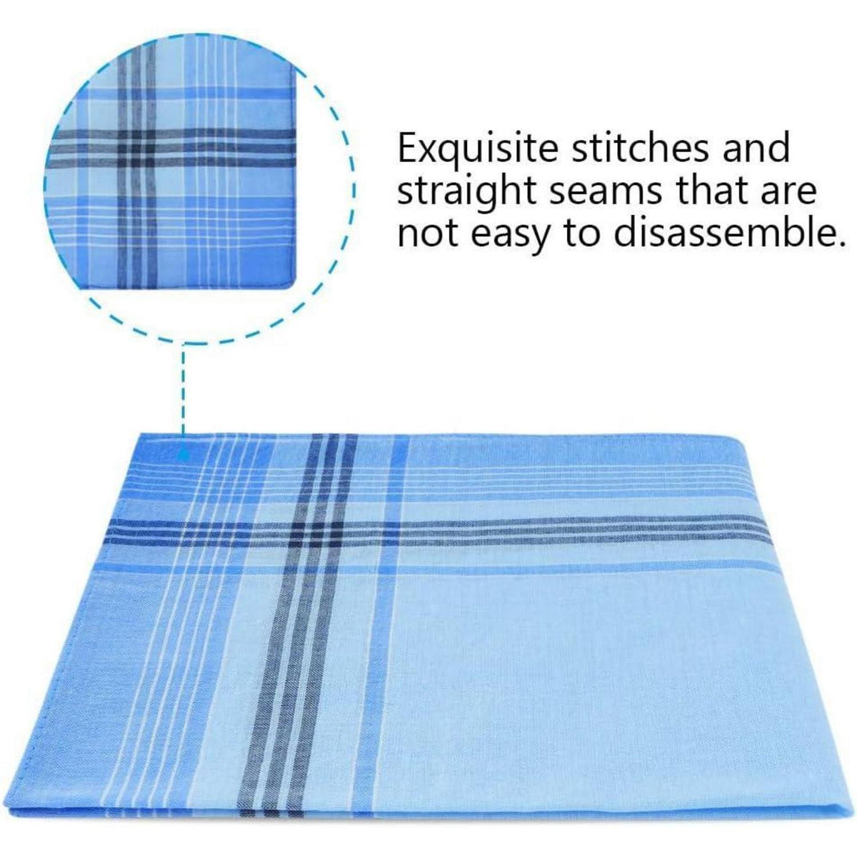 Herren Taschentücher aus Baumwolle – 12er Set, Plaid Design