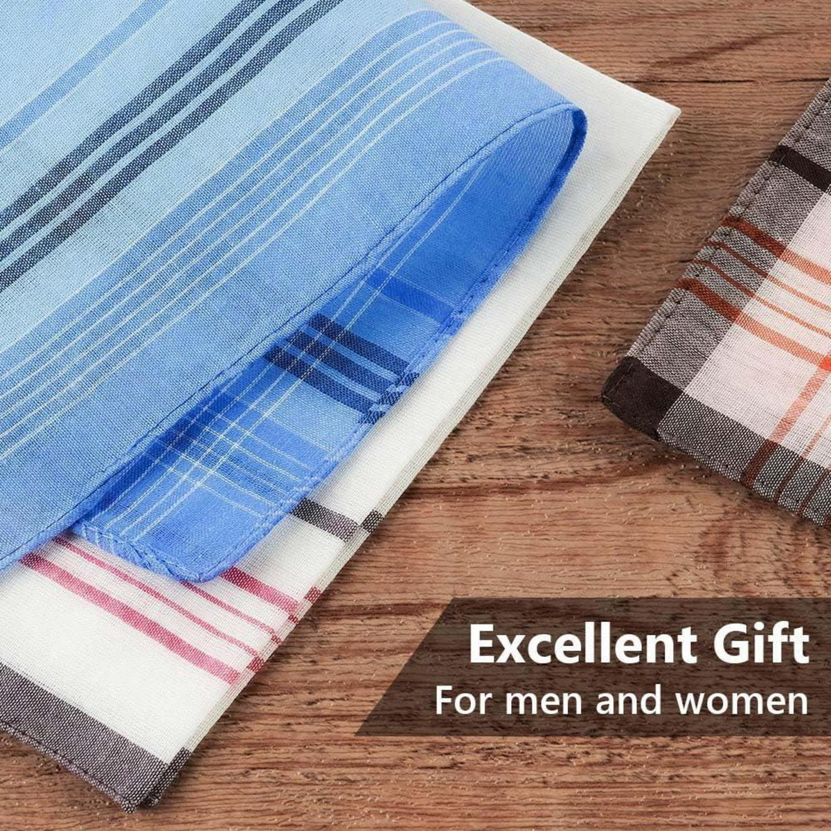 Herren Taschentücher aus Baumwolle – 12er Set, Plaid Design