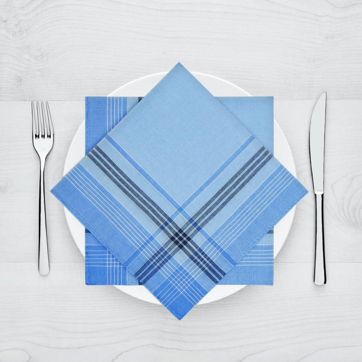 Herren Taschentücher aus Baumwolle – 12er Set, Plaid Design