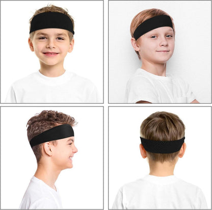 2er Set Haarbänder Jungs Sport Fußball Yoga rutschfest Elastisch Kinder Herren