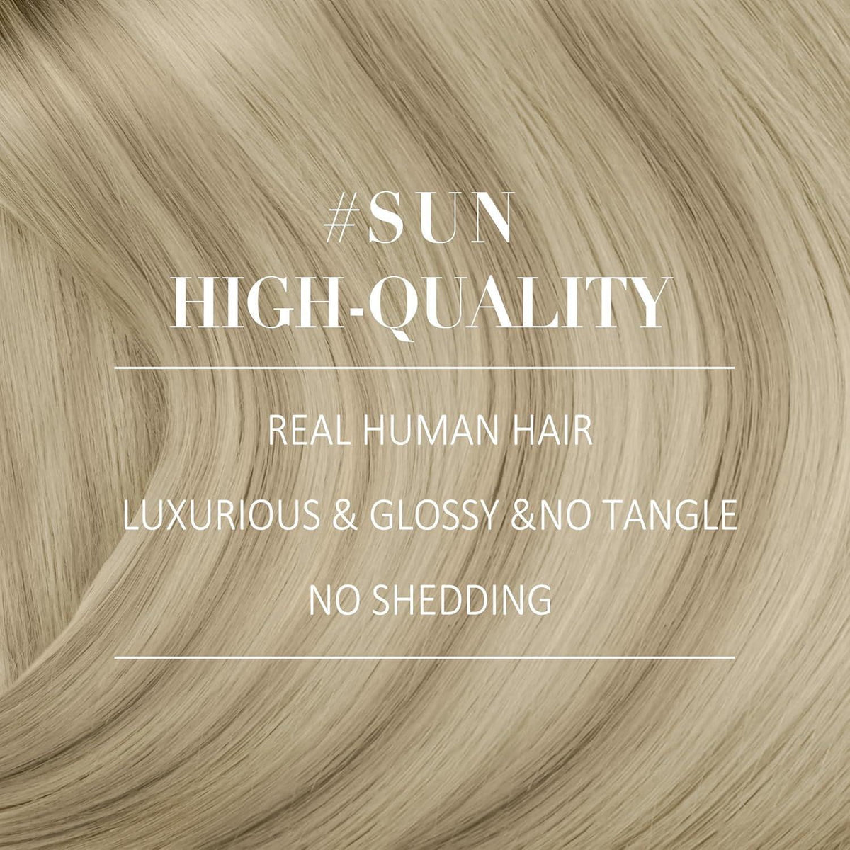 Echthaar Nanoring Extensions Blond Aschblond Platinblond 45cm
