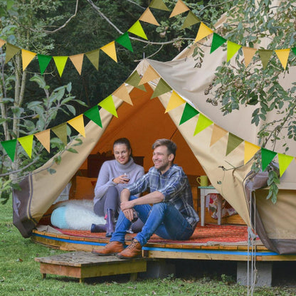 Wimpelkette Salbeigrün 20m – Wetterfest für Garten & Party
