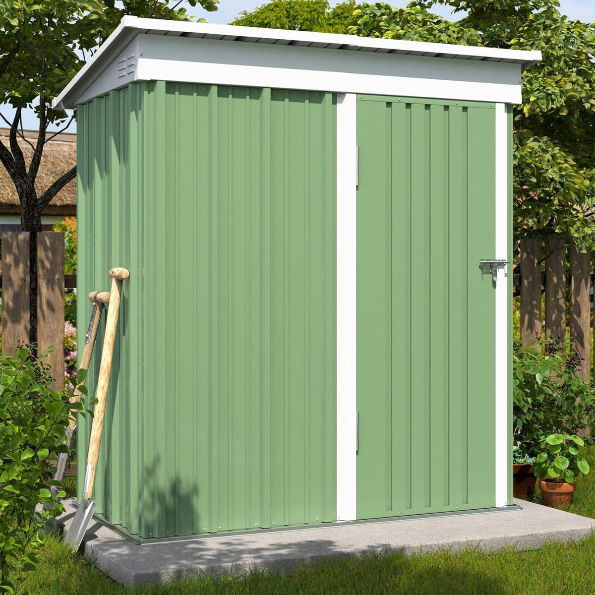 Metall Gartenhaus 1,5 m² Pultdach – 162x92x180 cm