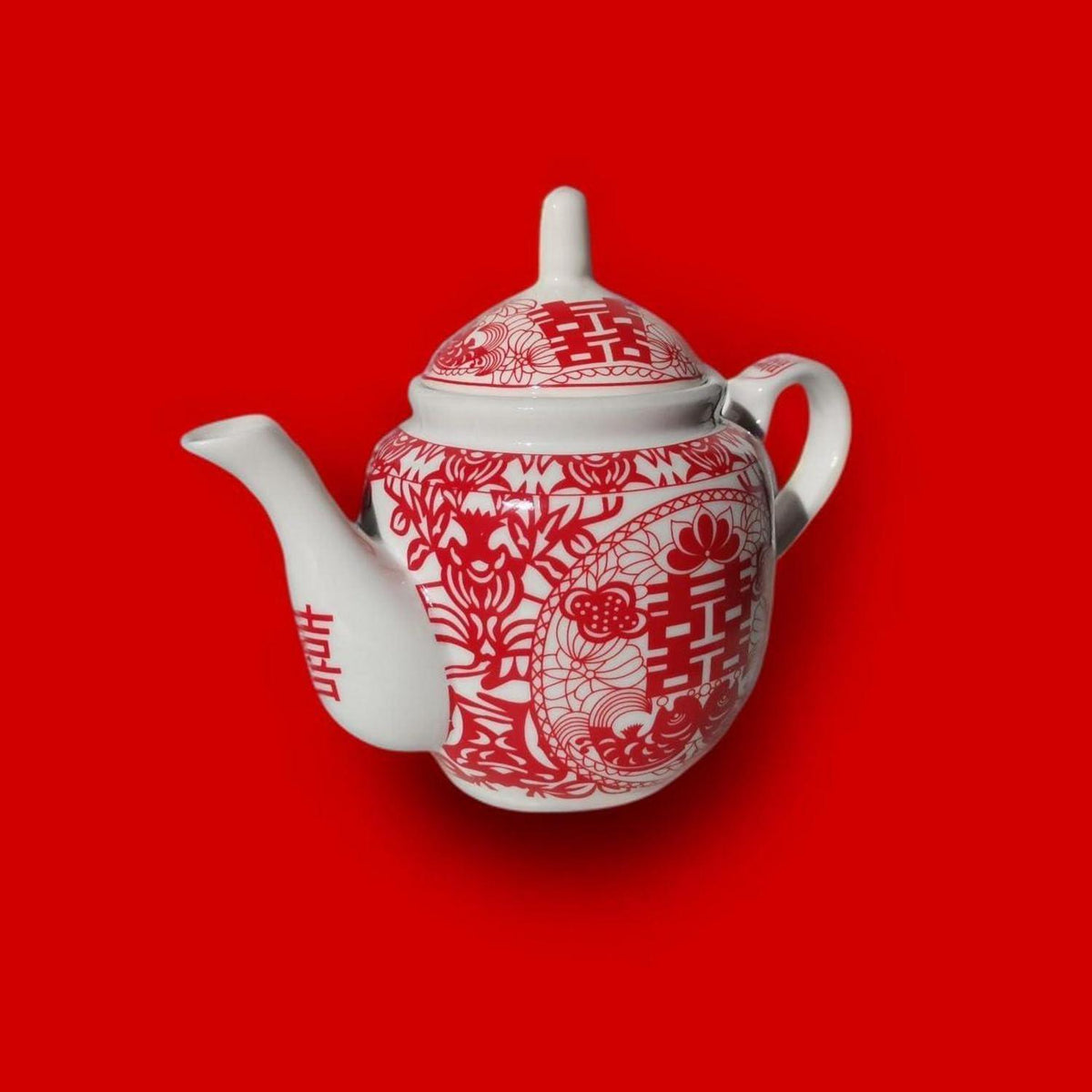 Chinesisches Hochzeitstee-Set für Braut & Bräutigam (Doppel Glück)