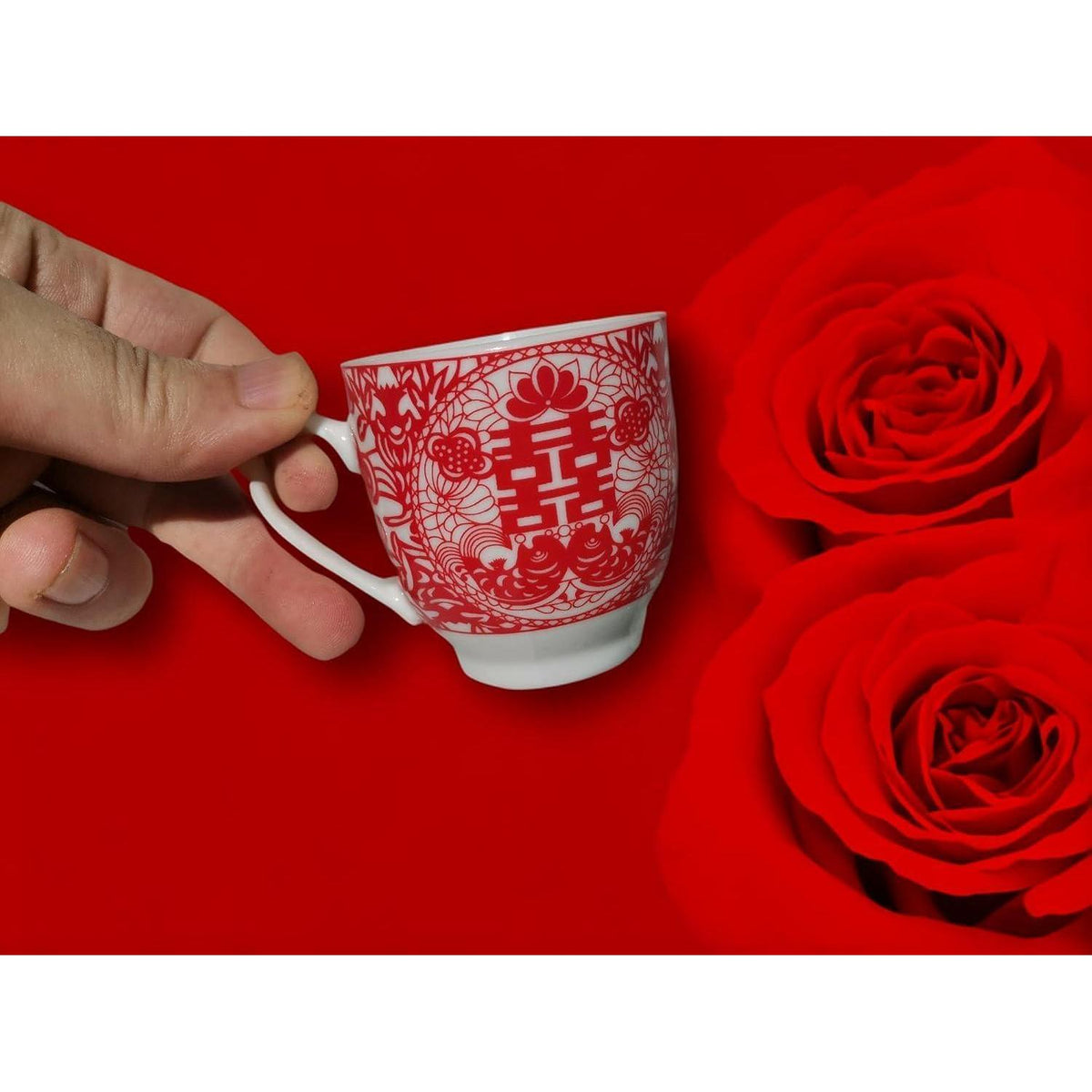 Chinesisches Hochzeitstee-Set für Braut & Bräutigam (Doppel Glück)