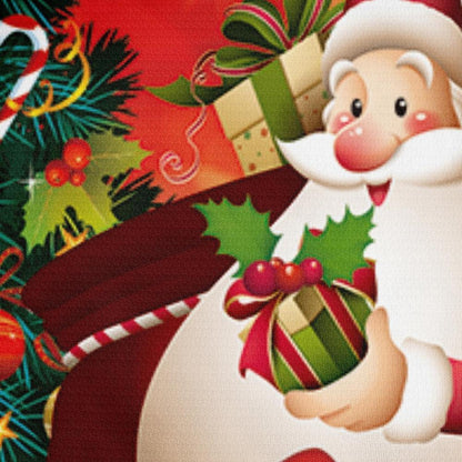 Weihnachts Bettwäsche Set 155x220 Rot Grün 3-teilig für Kinder