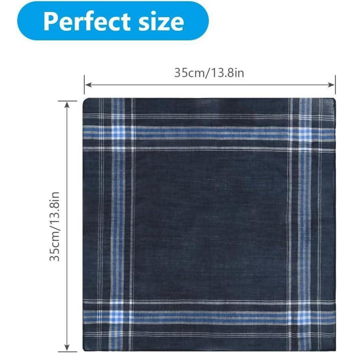 Herren Taschentücher Stoff 24er Set Baumwolle Plaid