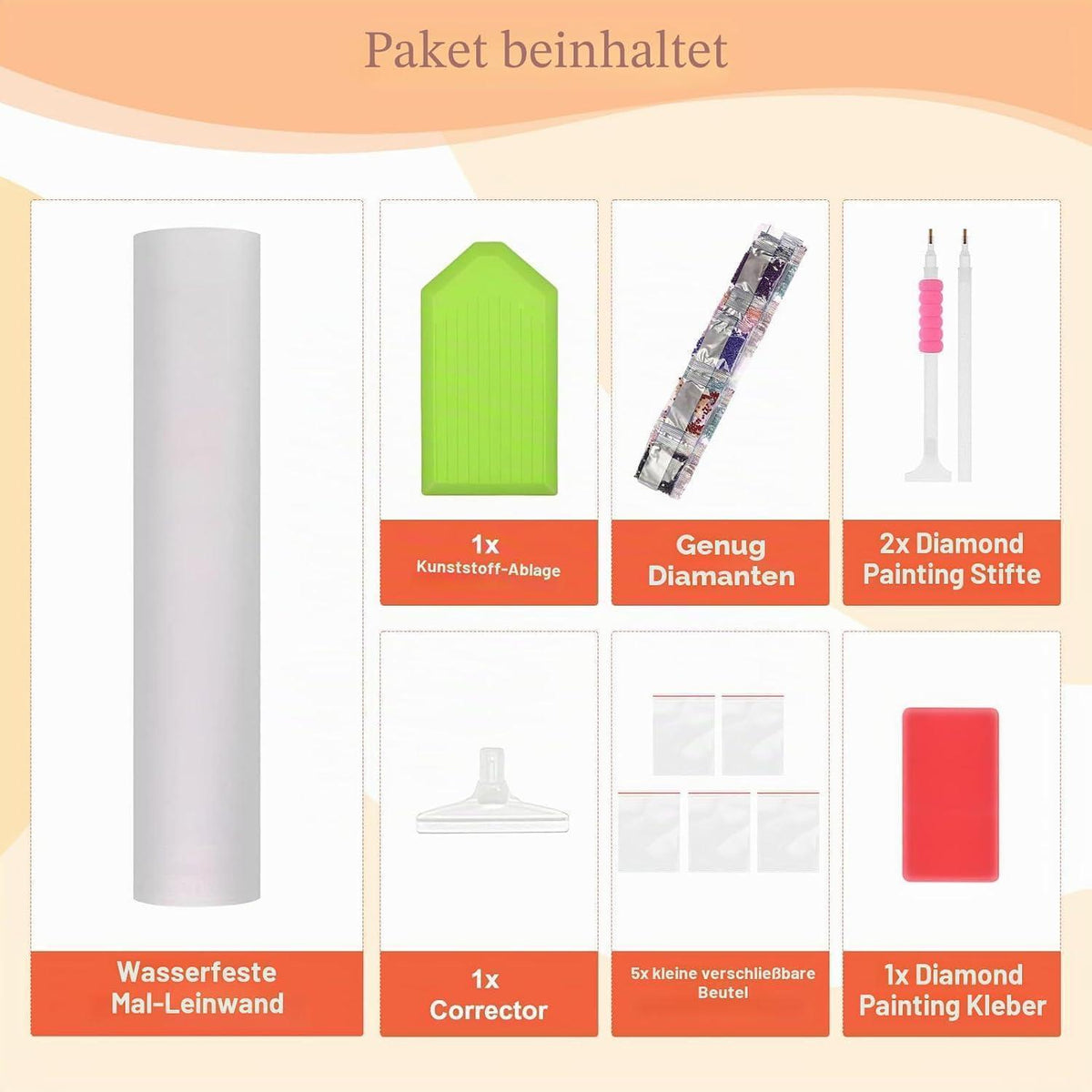 5D Diamant Painting Tiger Familie – DIY Bilderset für Erwachsene & Kinder
