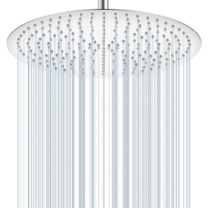 40cm Regendusche Chrom – Wasserfall Duschkopf Edelstahl