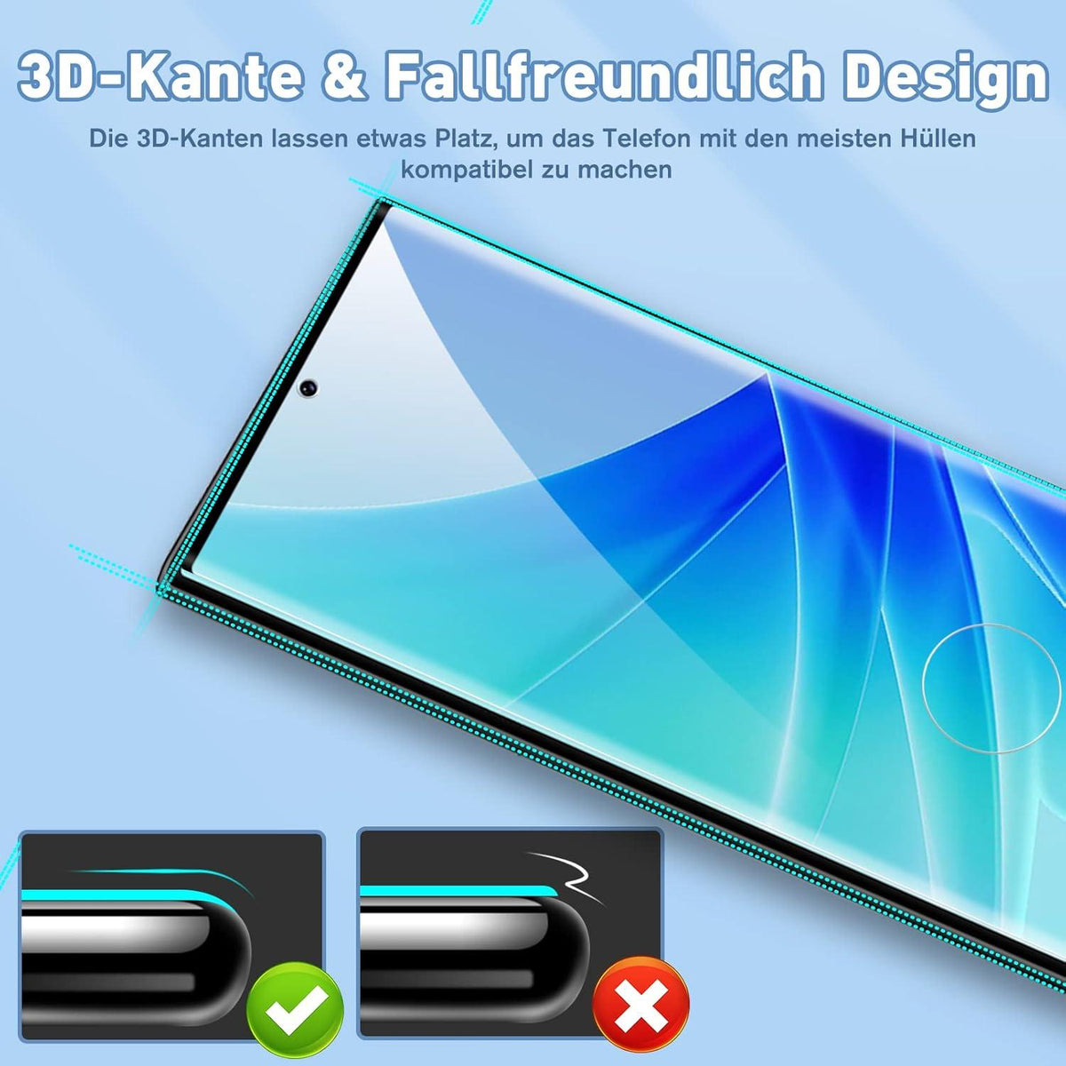 Schutzfolie Panzerglas Samsung Galaxy S23 Ultra 2 Stück Scratch