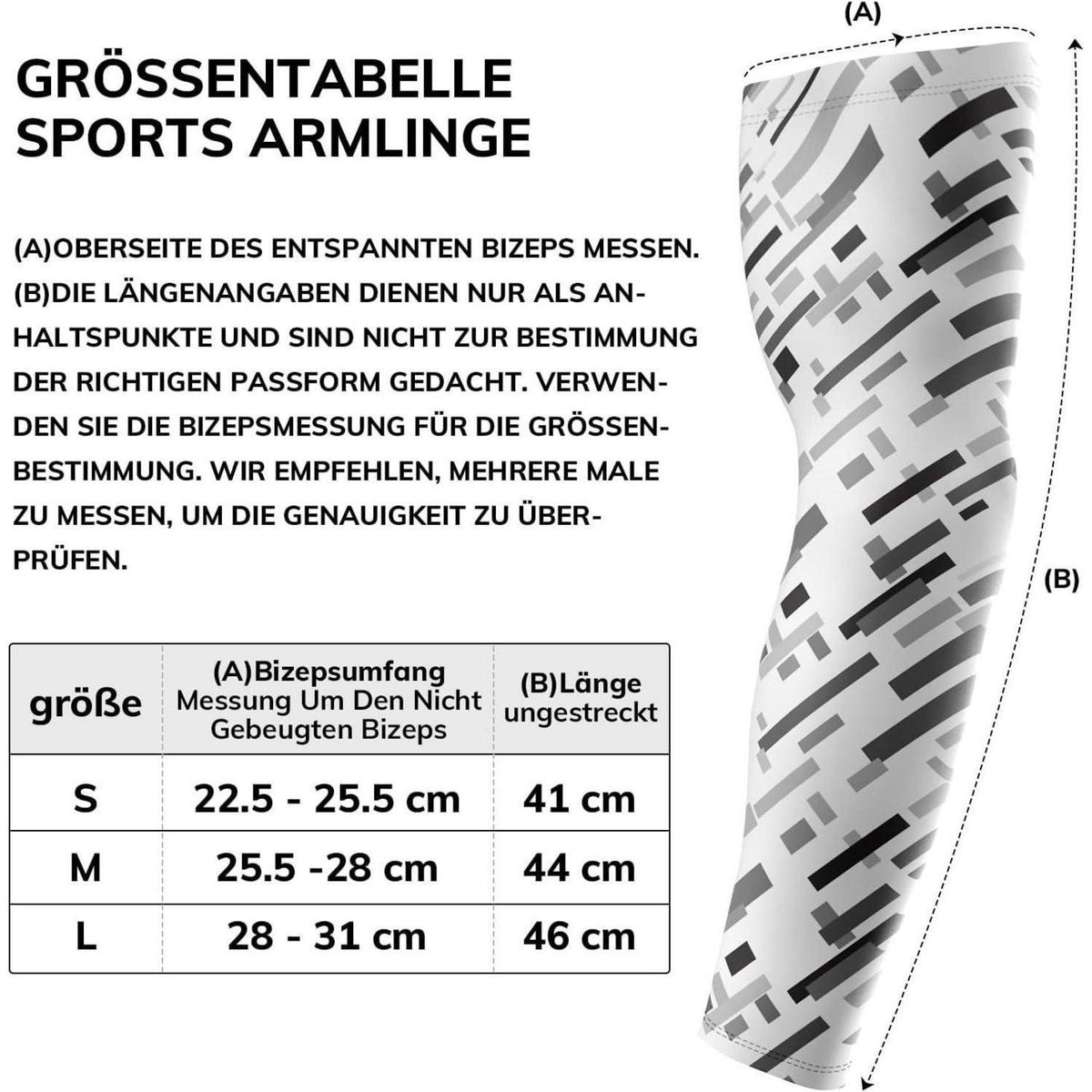 Armlinge Gaming & Sport – Atmungsaktiv & Kompressions-Armstulpe Schwarz