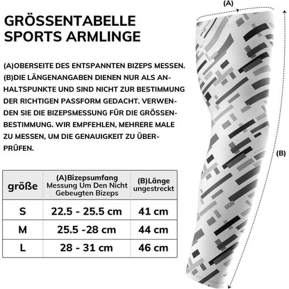 Armlinge Gaming & Sport – Atmungsaktiv & Kompressions-Armstulpe Schwarz