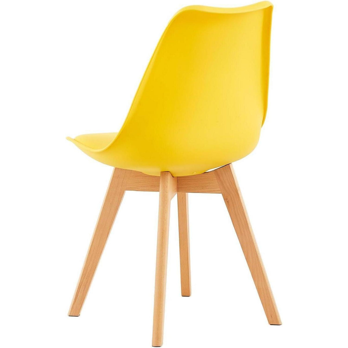4er Set Esszimmerstühle Skandinavisch mit Sitzkissen & Holzbeinen