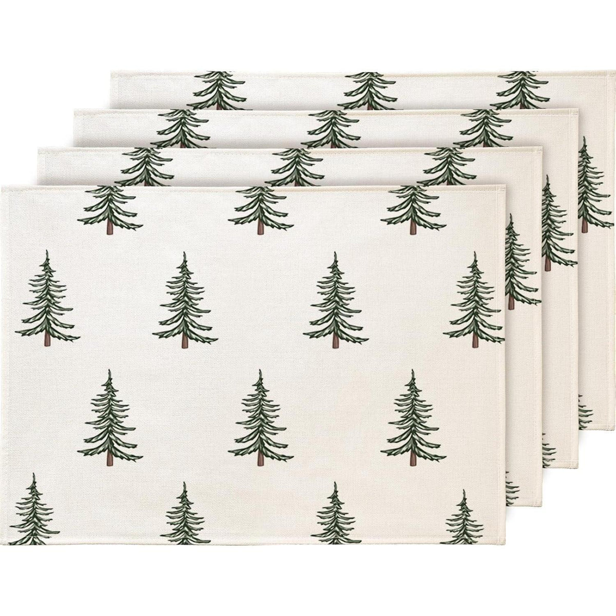 Platzset Weihnachten 4er Set Abwaschbar 30x45cm Grün