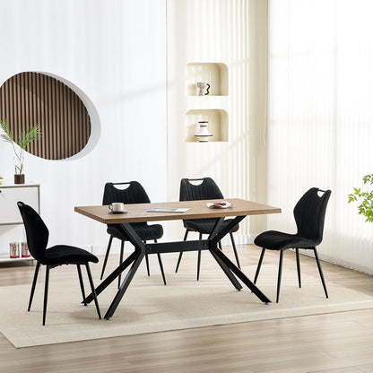 Esszimmerstühle 6er Set – Polsterstühle Schwarz, Skandinavisch