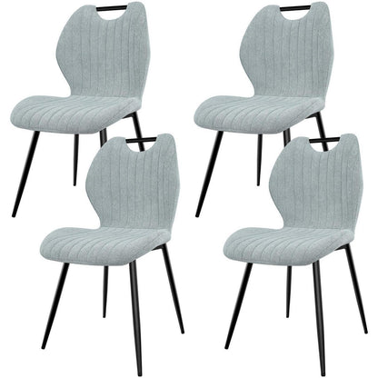 Esszimmerstühle Set 4 – Polsterstühle Grau, Skandi-Stil