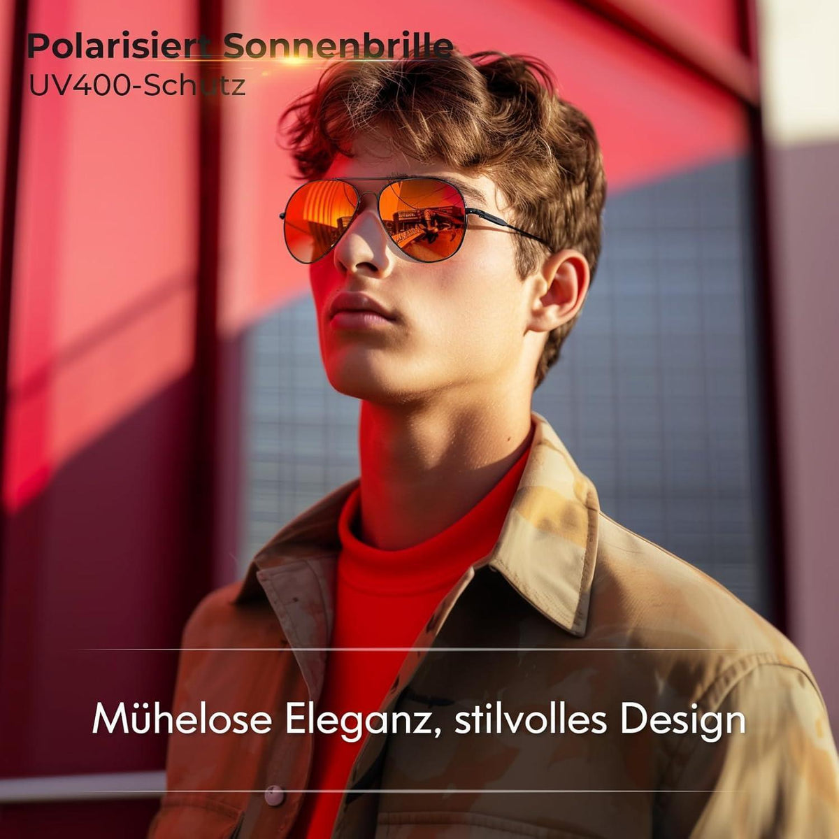 Piloten Sonnenbrille Herren Damen Polarisiert Metall Retro UV400