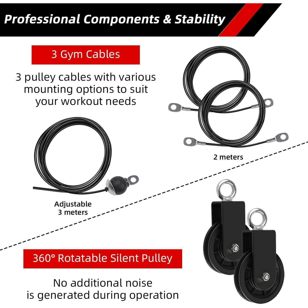 Latzugturm für Zuhause mit Kabelzug und Griffen