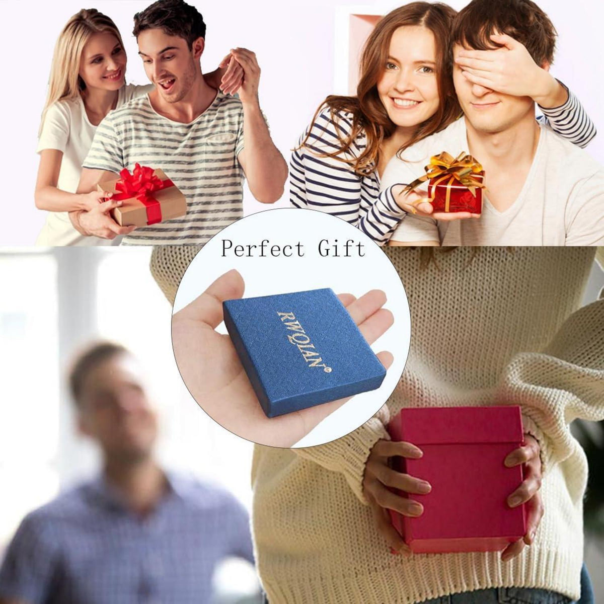 Herren Kreuzkette Edelstahl Layered Silber Gold Schwarz