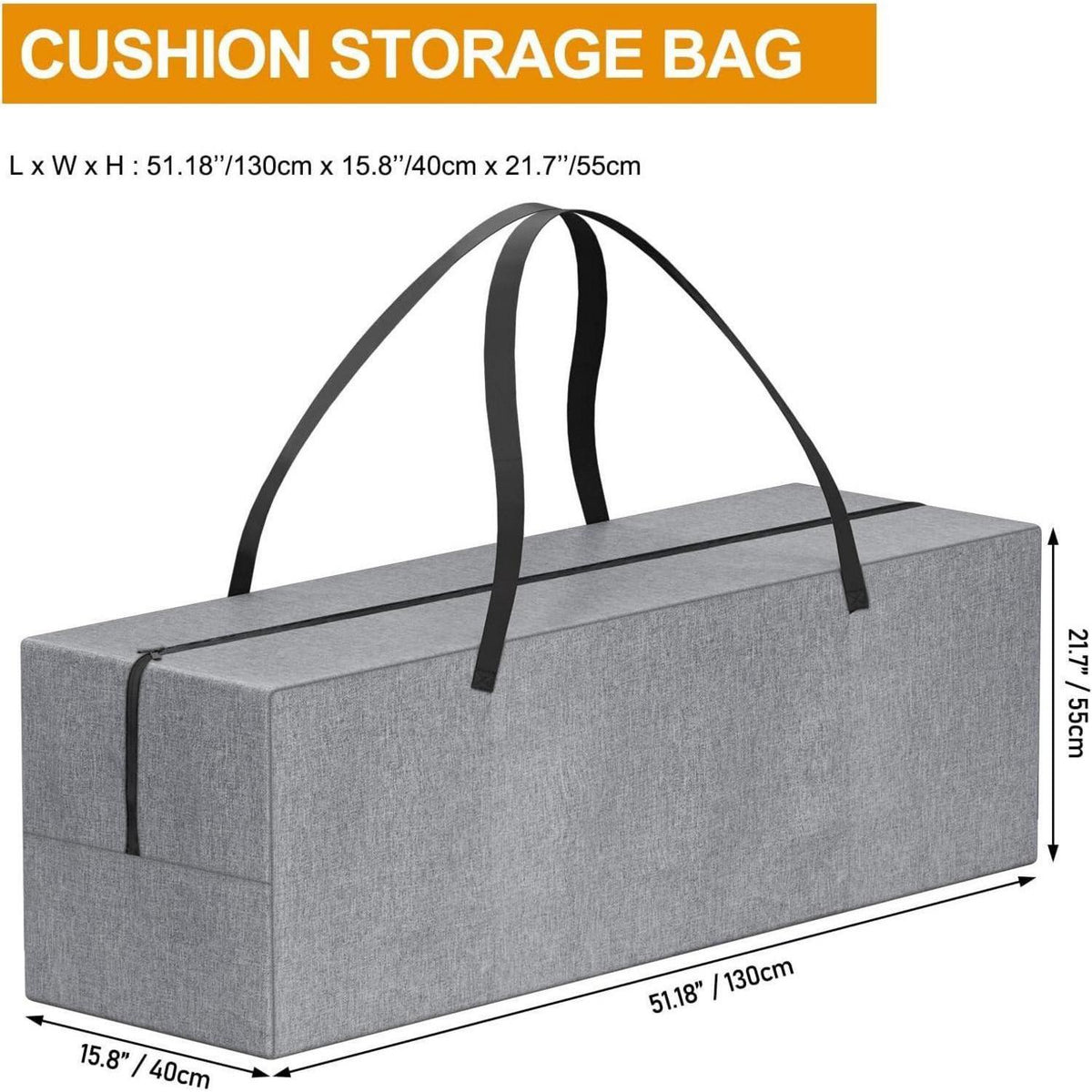 XXL Gartenauflagen Tasche Wasserdicht Schwerlast Oxford 130cm