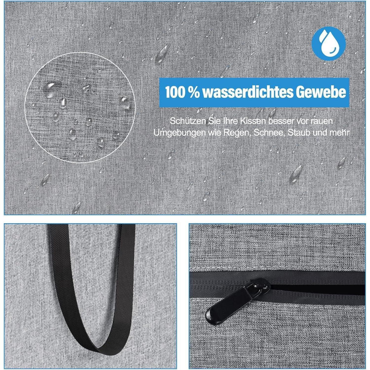 XXL Gartenauflagen Tasche Wasserdicht Schwerlast Oxford 130cm